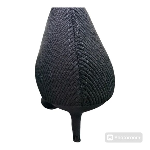 Zara Ribbed Knit Sock Ankle Boots Black EU36 US 5.5 - Picture 12 of 13